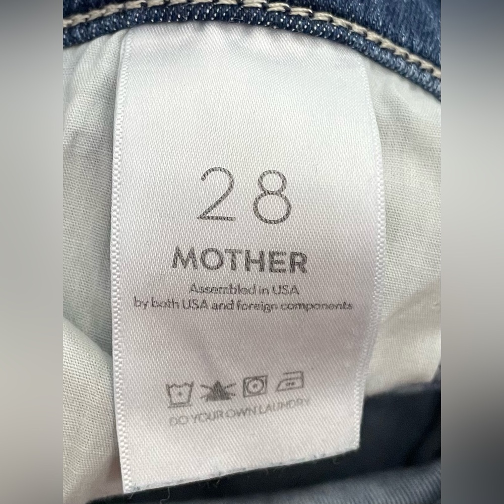MOTHER The Mid‎ Rise Dazzler Ankle Fray Weekend Warrior Jeans Size 28 - Picture 10 of 13